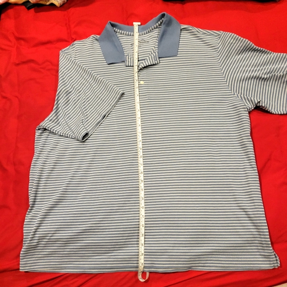Mens Eddie Bauer Performance Golf Polo Shirt XXL Blue